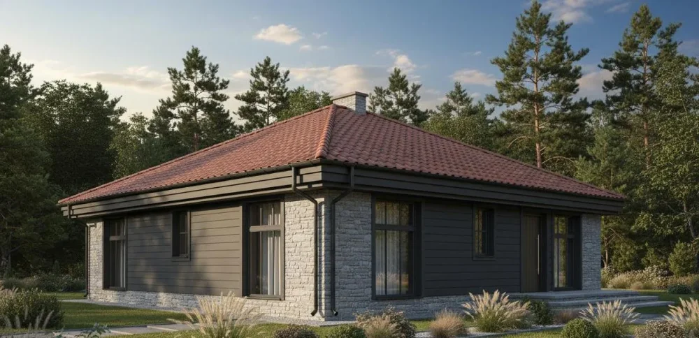 Проект Одноэтажный дом 14 на 15, 165 м2