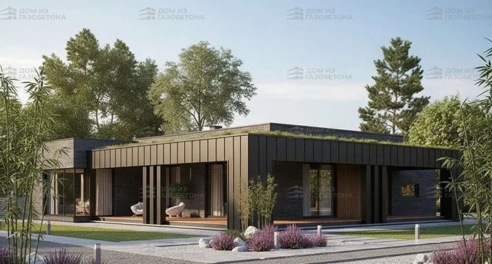 Проект Одноэтажный дом 17 на 22, 207 м2