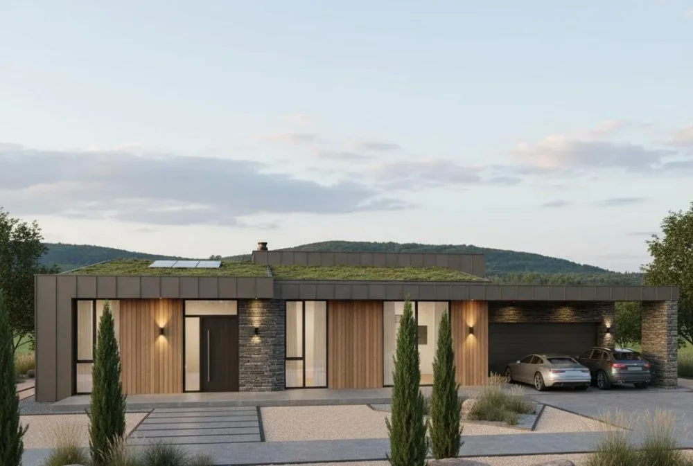 Проект Одноэтажный дом 19 на 14, 162 м2