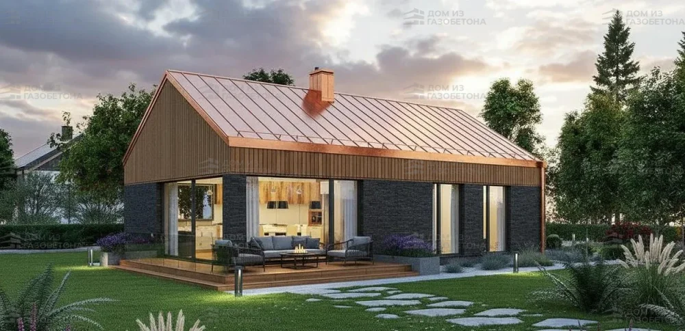 Проект Одноэтажный дом 13 на 15, 114 м2