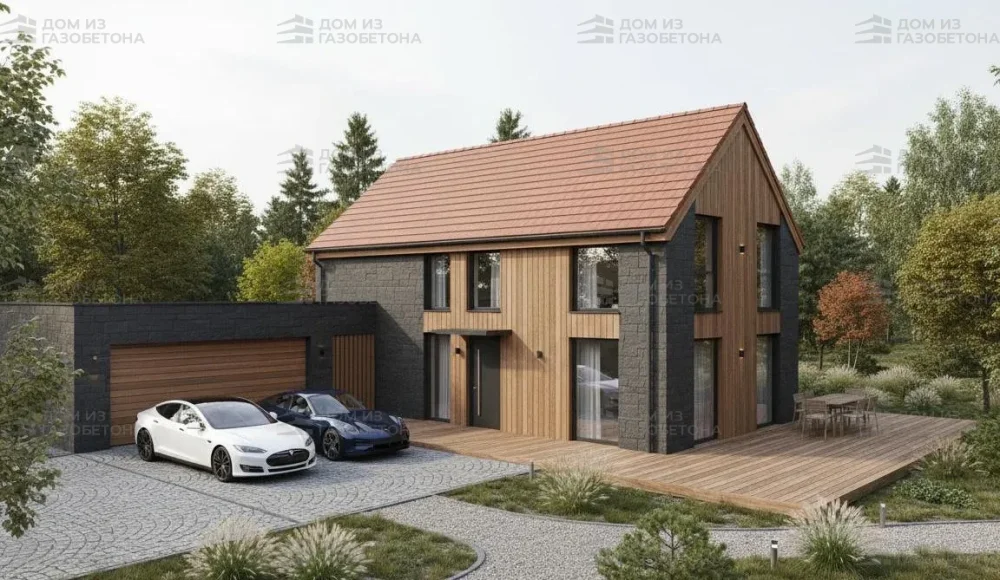 Проект Двухэтажный дом 15 на 8, 151 м2