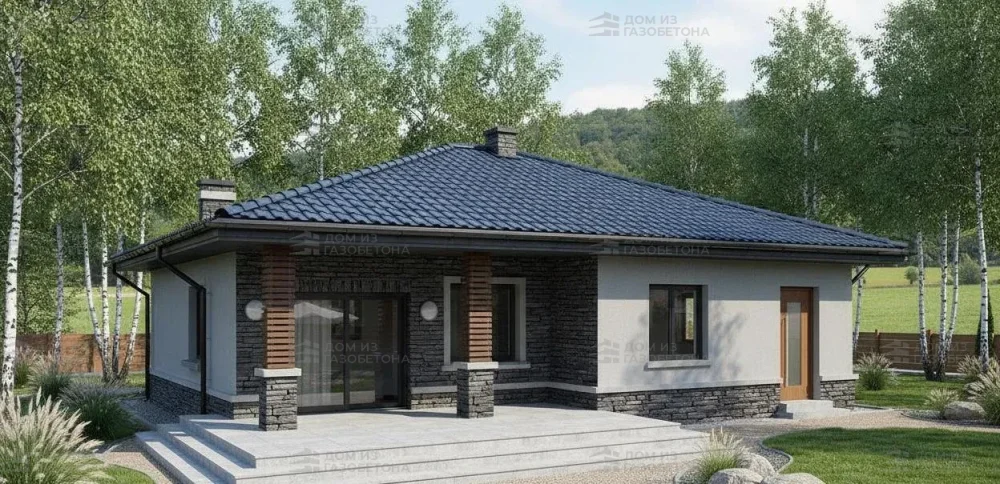 Проект Одноэтажный дом 13 на 11, 101 м2