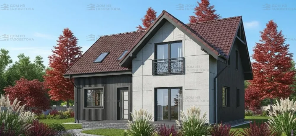 Проект Двухэтажный дом 15 на 11, 156 м2