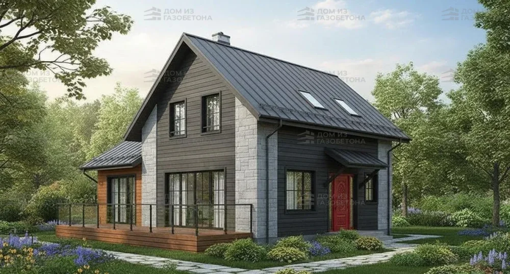 Проект Двухэтажный дом 8 на 9, 108 м2