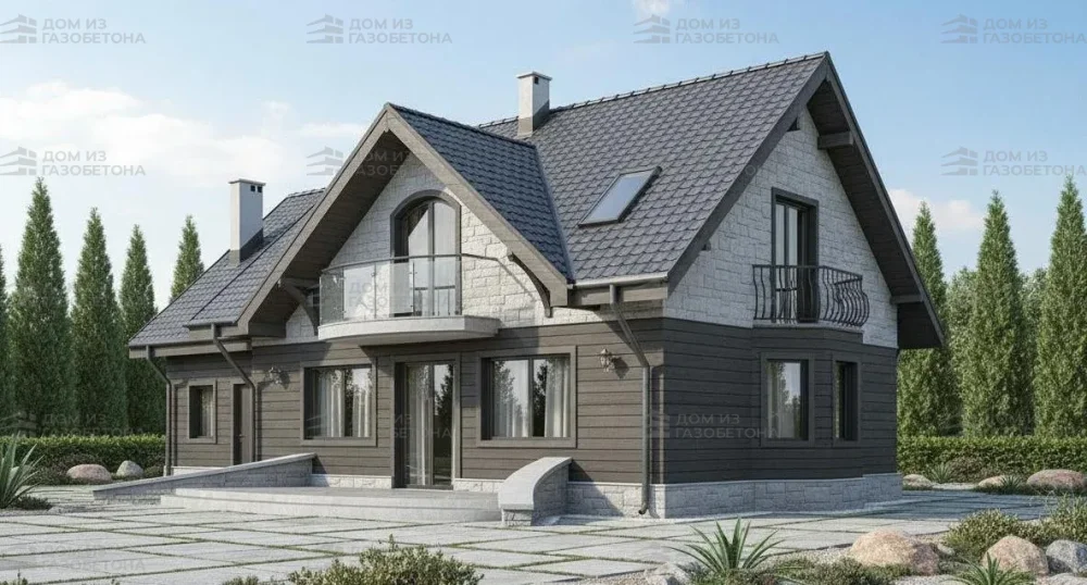 Проект Двухэтажный дом 15 на 9, 169 м2