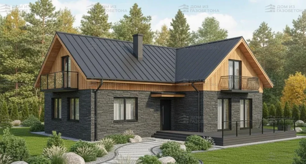 Проект Двухэтажный дом 15 на 12, 165 м2