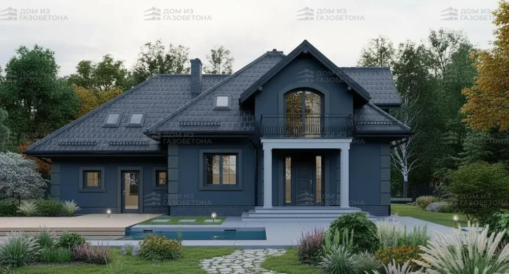 Проект Двухэтажный дом 16 на 12, 222 м2