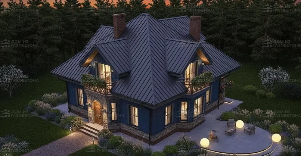 Проект Двухэтажный дом 14 на 11, 184 м2