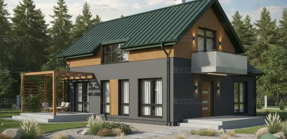 Проект Двухэтажный дом 14 на 11, 154 м2