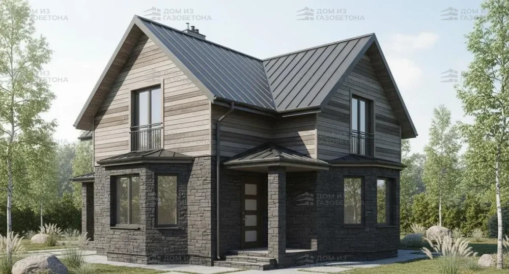 Проект Двухэтажный дом 13 на 14, 162 м2