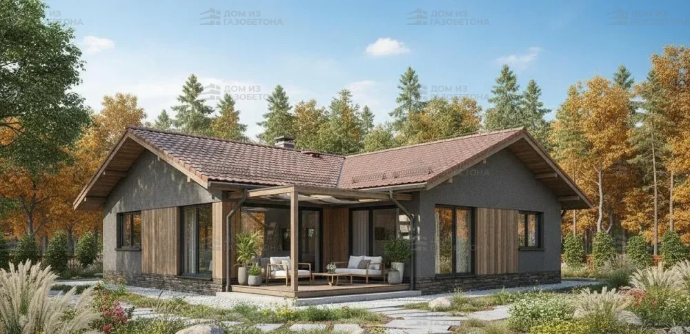 Проект Одноэтажный дом 12 на 19, 150 м2